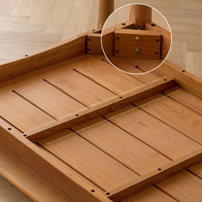 Tavolo di legno di ciliegia rettangolare tavolo in legno contemporaneo con 4 gambe per il ristorante