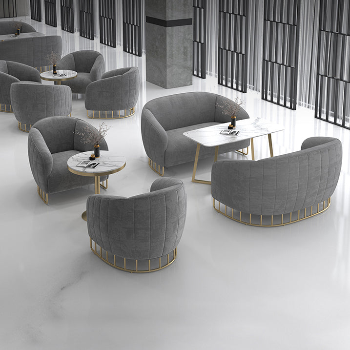Traditional Luxury Round Dining Room Table White Marble Table with Gold Metal Base