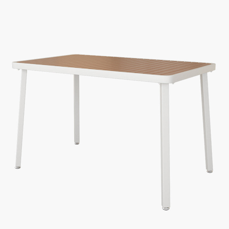 Mesa de comedor de madera maciza industrial Mesa de cocina en la naturaleza con metal 4 patas