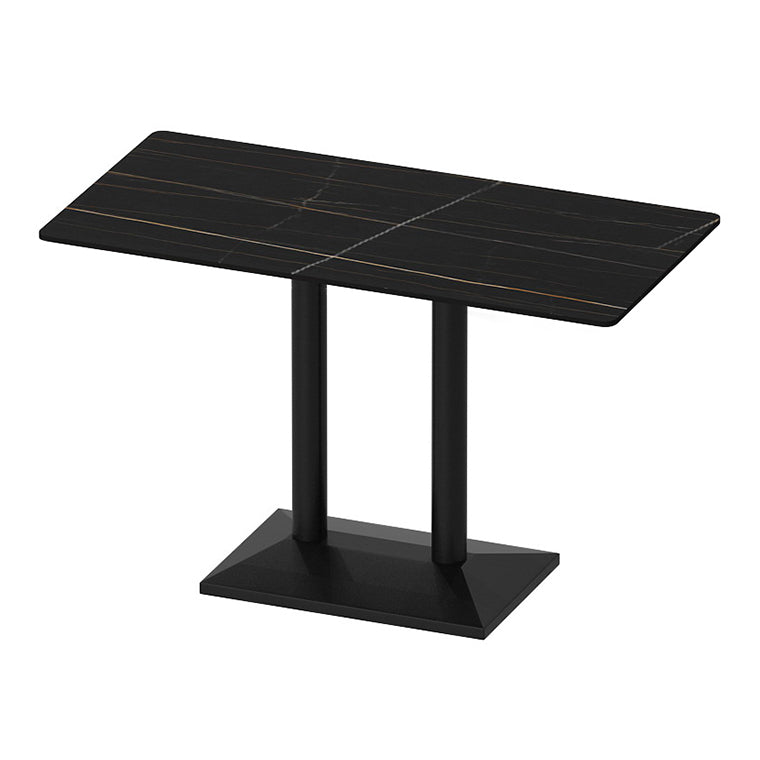 Industrial Sintered Stone Dinner Room Kitchen Table Black Table for Dining Room
