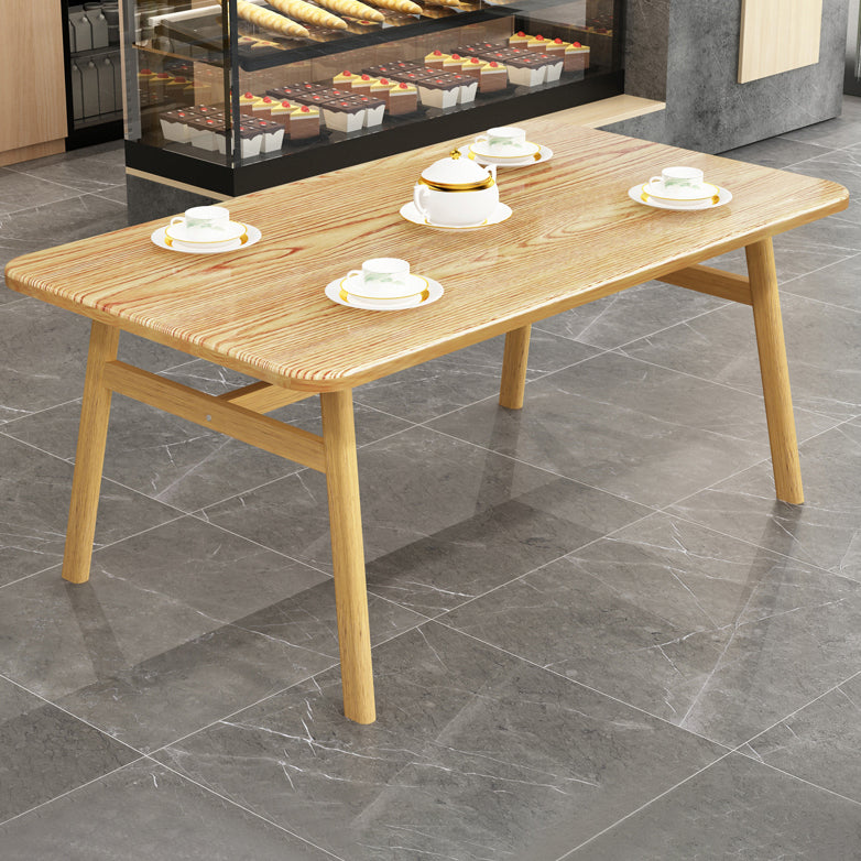 Contemporary Style Home Dining Table Rectangle Shape Dining Table with 4 Legs Base