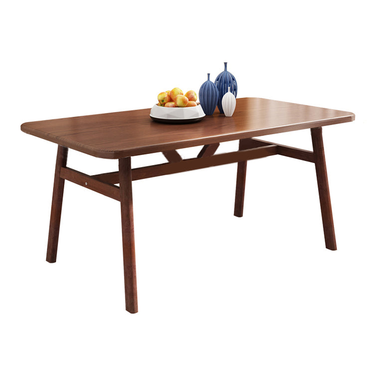 Contemporary Style Home Dining Table Rectangle Shape Dining Table with 4 Legs Base