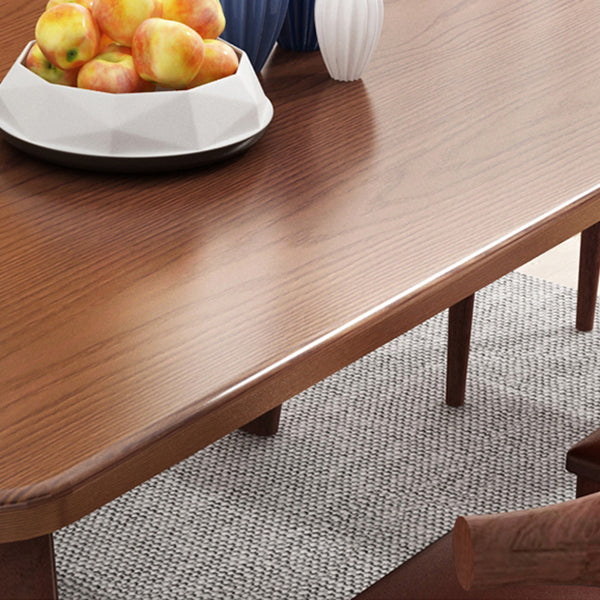 Contemporary Style Home Dining Table Rectangle Shape Dining Table with 4 Legs Base