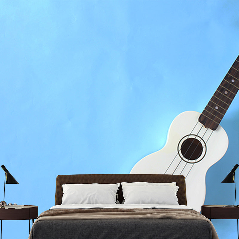 Guitar Instrument Mural Wallpaper Personalized Size Wall Covering for Study Room