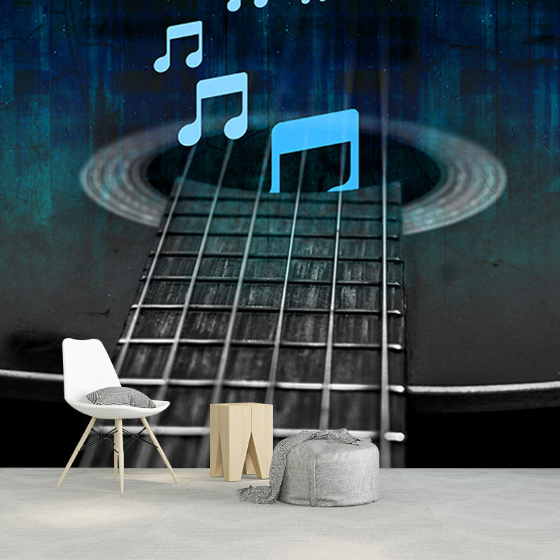 Guitar Instrument Mural Wallpaper Personalized Size Wall Covering for Study Room