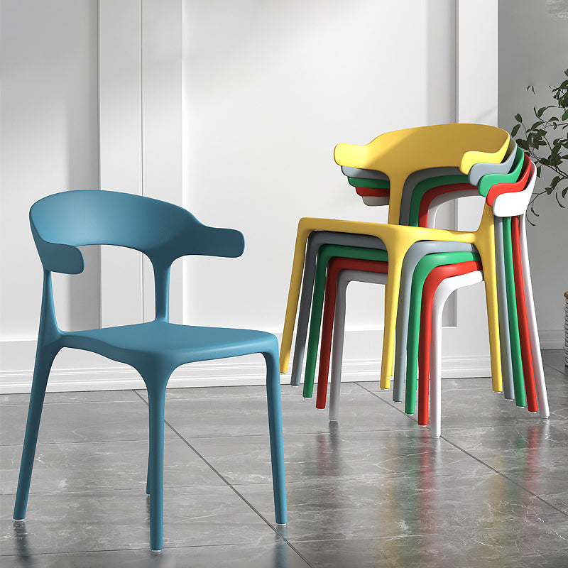 Fauteuil en plastique de salon scandinave, finition mate, chaise de salle à manger à oreilles