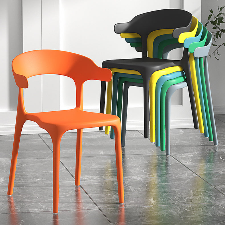 Fauteuil en plastique de salon scandinave, finition mate, chaise de salle à manger à oreilles