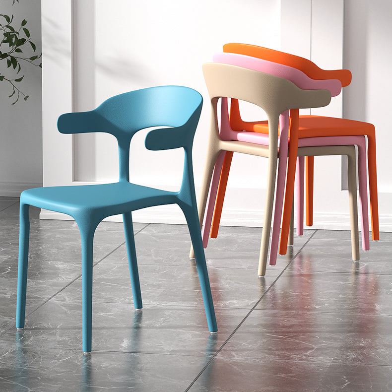 Fauteuil en plastique de salon scandinave, finition mate, chaise de salle à manger à oreilles