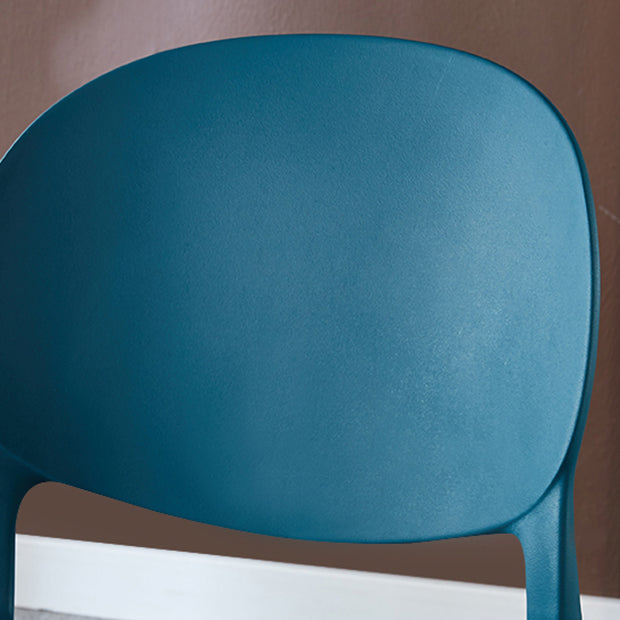 Chaise latérale de salle à manger en plastique contemporaine, finition mate, chaise latérale de salle à manger à dossier ouvert