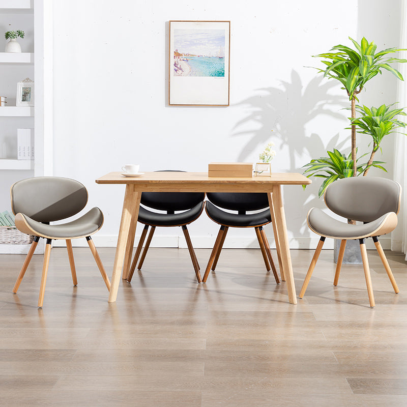 Moderne stijl Dining Side stoel stoelloze een enkele stoel voor keuken met houten benen