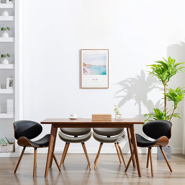 Moderne stijl Dining Side stoel stoelloze een enkele stoel voor keuken met houten benen
