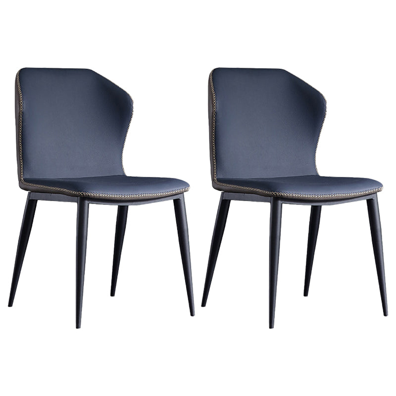 Chaise de salle à manger tapissée en métal à oreilles, chaise d'appoint contemporaine pour la maison