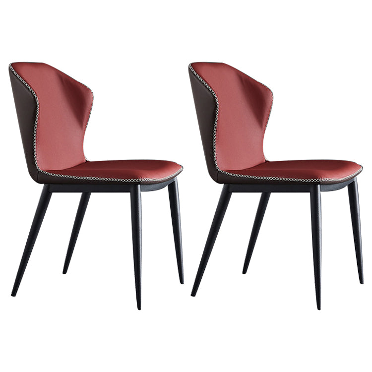 Chaise de salle à manger tapissée en métal à oreilles, chaise d'appoint contemporaine pour la maison