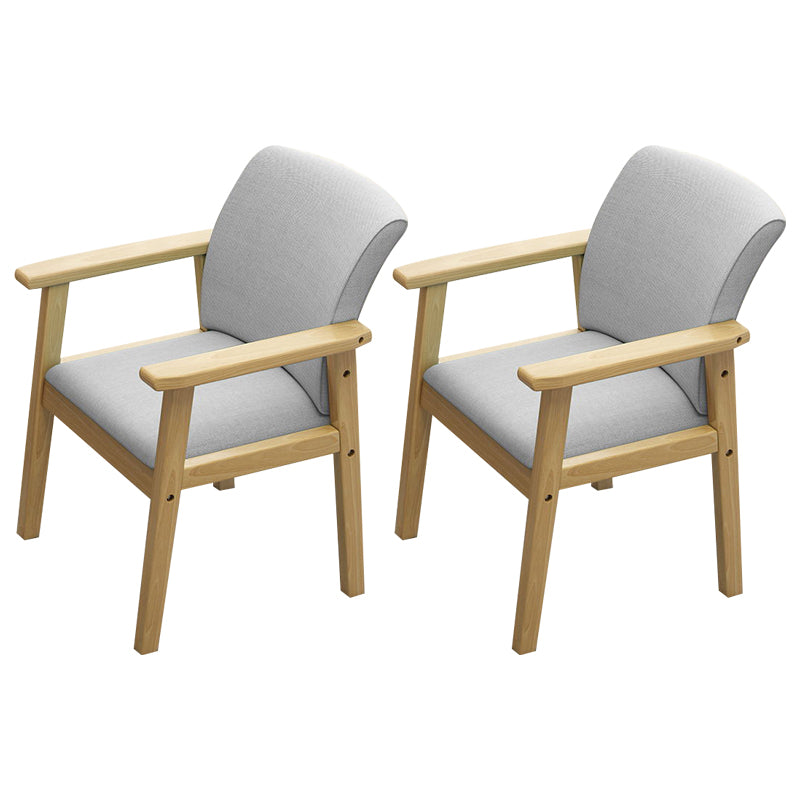 Inicio Sillón escandinavo Silla de comedor con respaldo sólido tapizada en madera