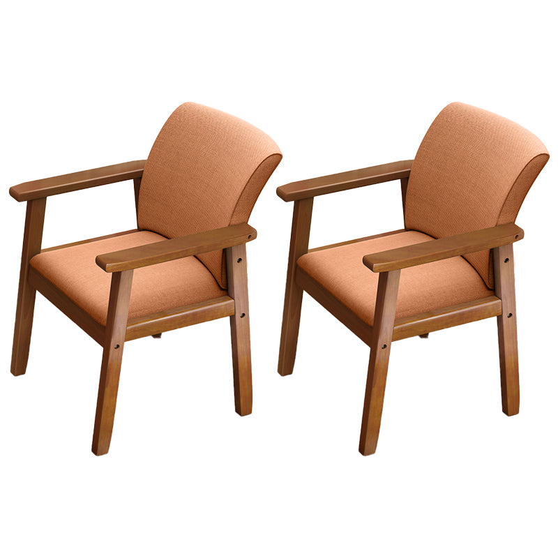 Inicio Sillón escandinavo Silla de comedor con respaldo sólido tapizada en madera