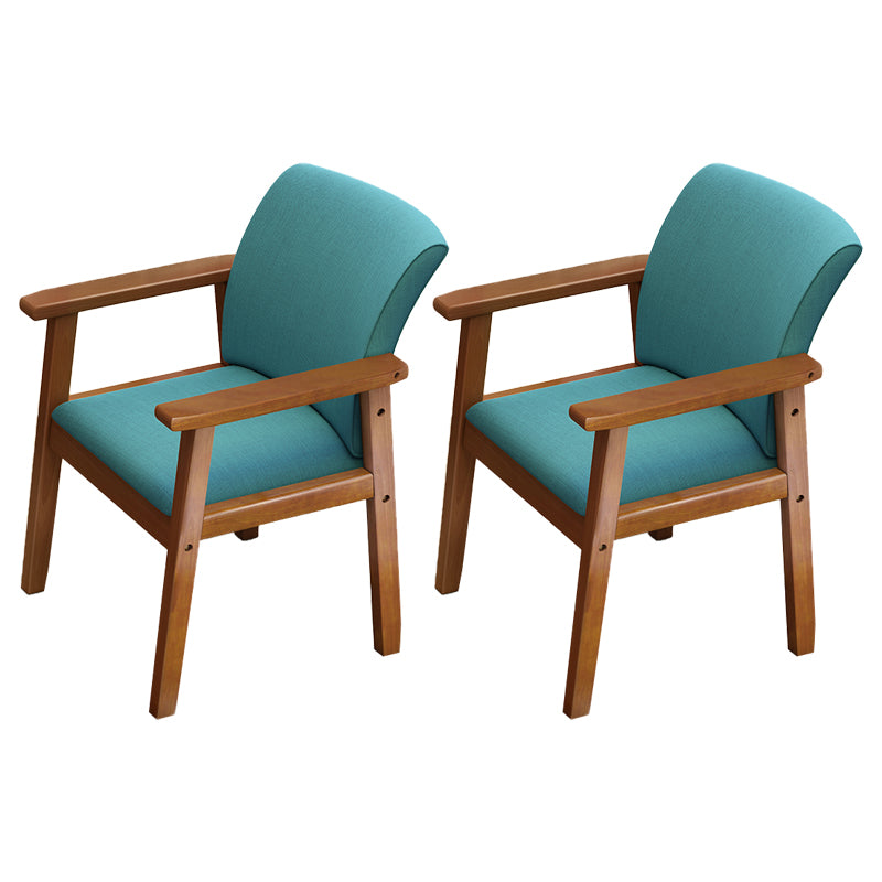 Inicio Sillón escandinavo Silla de comedor con respaldo sólido tapizada en madera