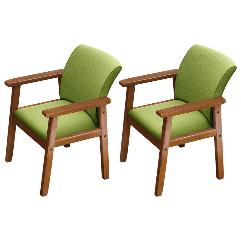 Inicio Sillón escandinavo Silla de comedor con respaldo sólido tapizada en madera