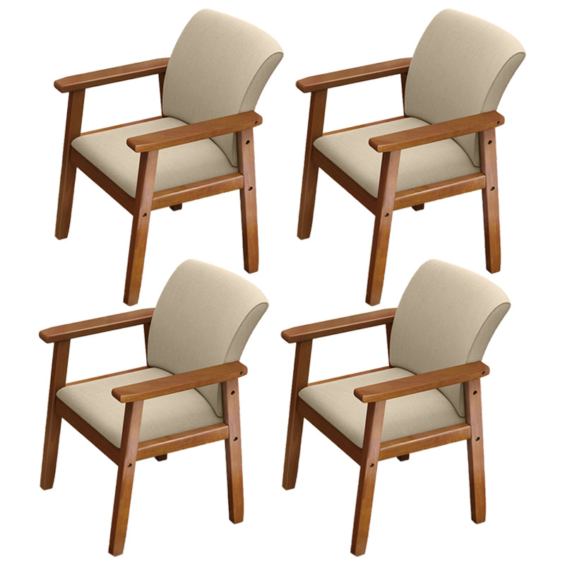 Inicio Sillón escandinavo Silla de comedor con respaldo sólido tapizada en madera