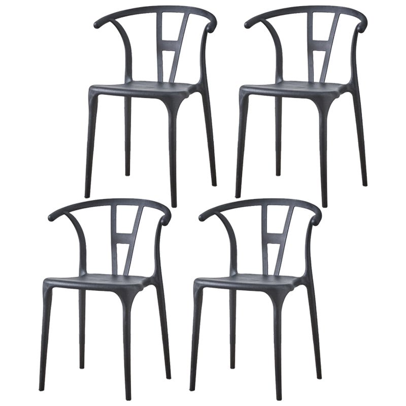 Chaise de salle à manger en plastique de style moderne, chaise d'appoint empilable sans accoudoirs pour la cuisine