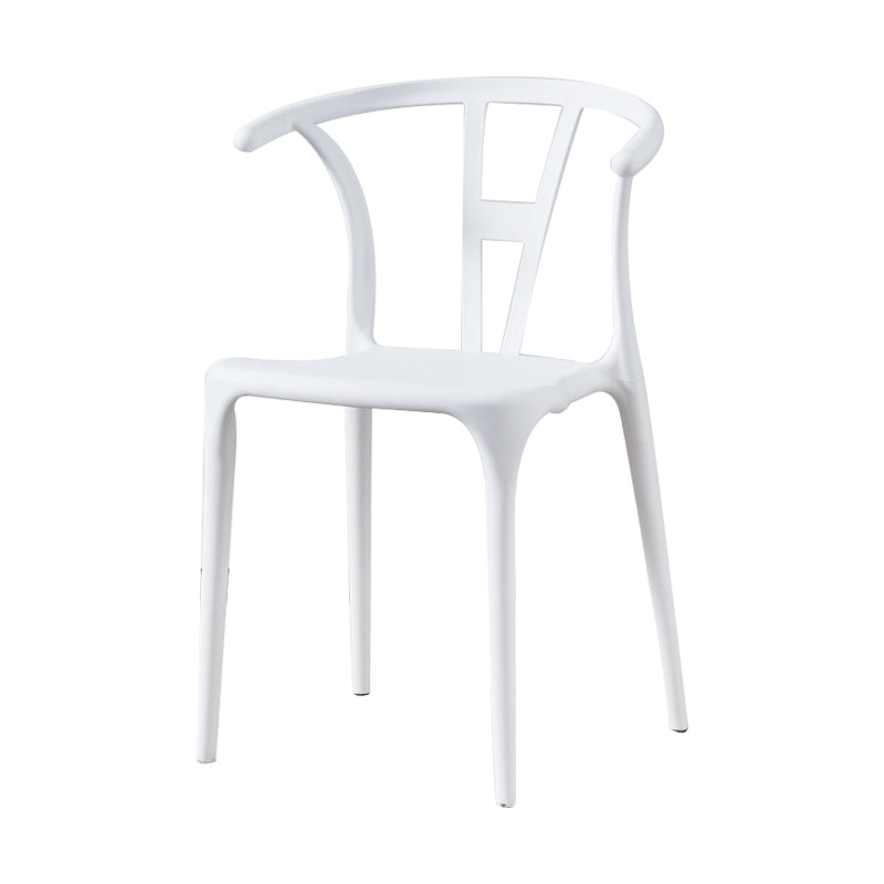 Chaise de salle à manger en plastique de style moderne, chaise d'appoint empilable sans accoudoirs pour la cuisine