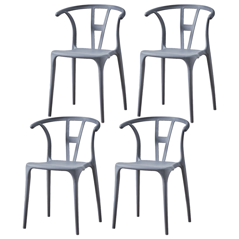 Chaise de salle à manger en plastique de style moderne, chaise d'appoint empilable sans accoudoirs pour la cuisine