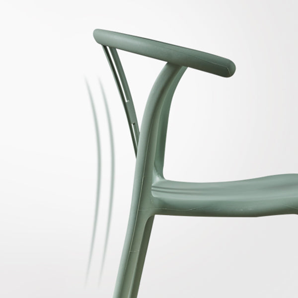 Chaise de salle à manger en plastique de style moderne, chaise d'appoint empilable sans accoudoirs pour la cuisine