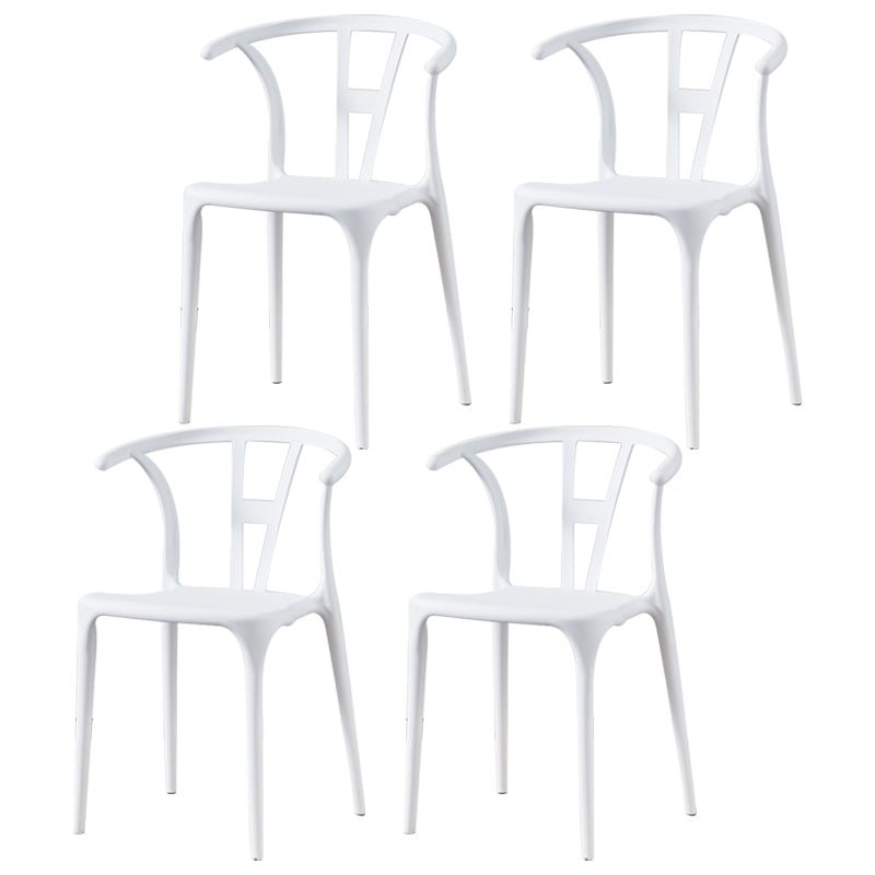 Chaise de salle à manger en plastique de style moderne, chaise d'appoint empilable sans accoudoirs pour la cuisine