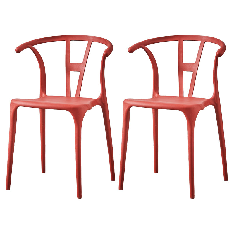 Chaise de salle à manger en plastique de style moderne, chaise d'appoint empilable sans accoudoirs pour la cuisine
