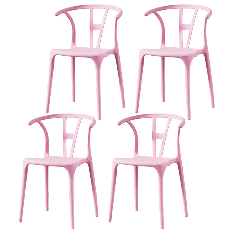 Chaise de salle à manger en plastique de style moderne, chaise d'appoint empilable sans accoudoirs pour la cuisine