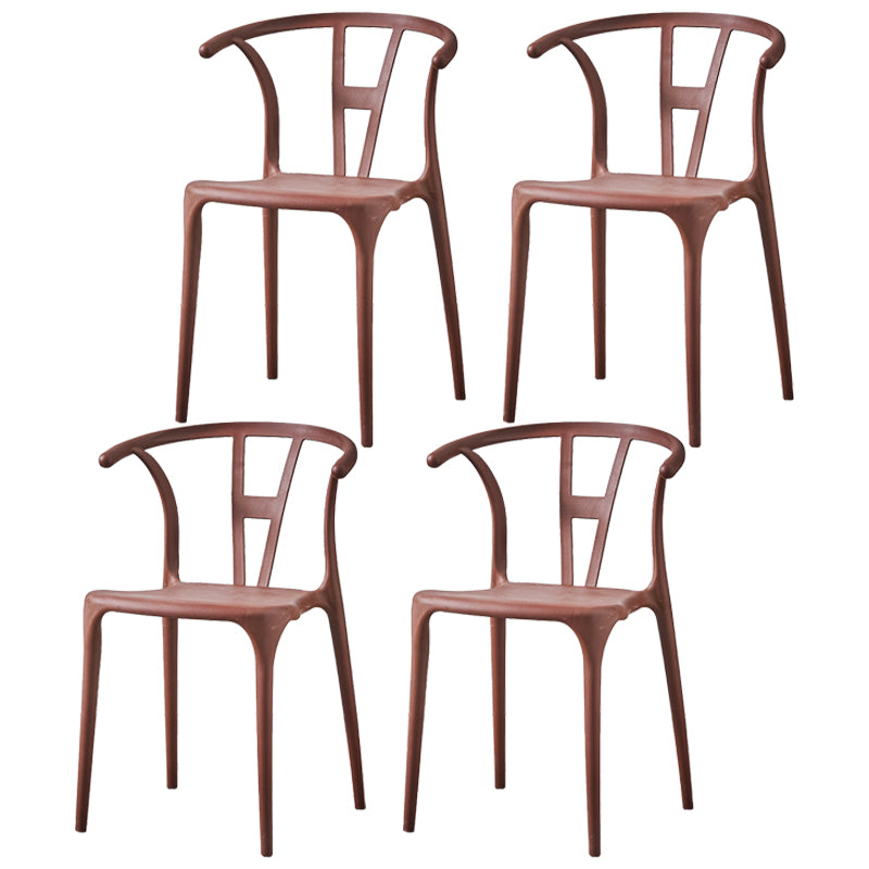Chaise de salle à manger en plastique de style moderne, chaise d'appoint empilable sans accoudoirs pour la cuisine