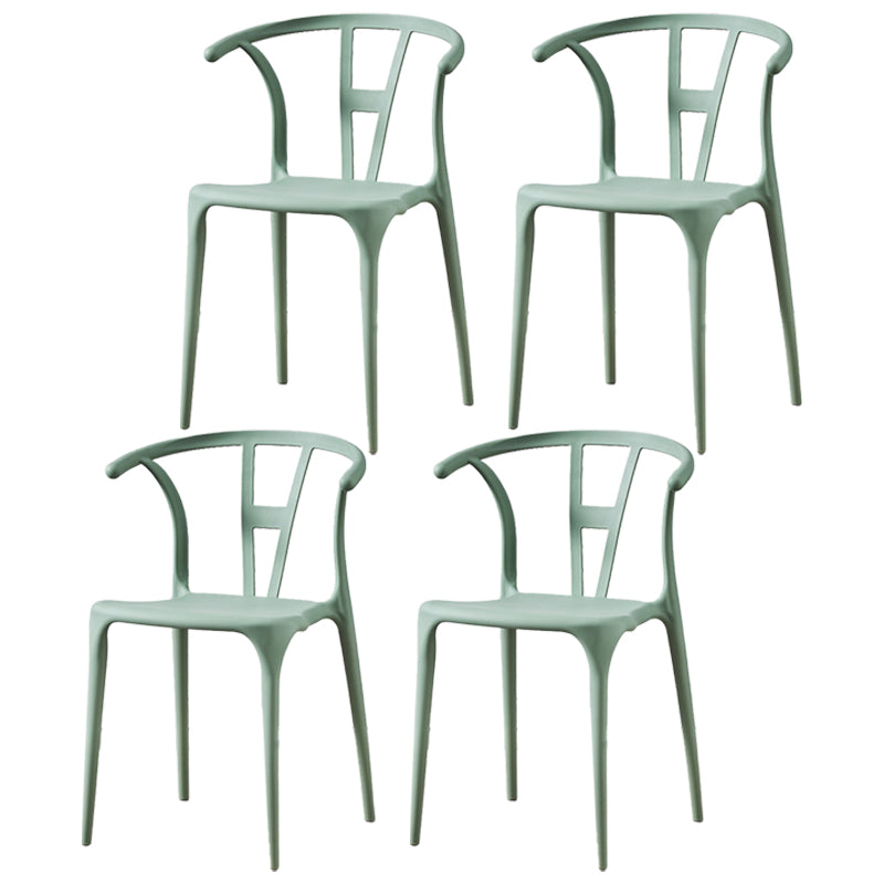 Chaise de salle à manger en plastique de style moderne, chaise d'appoint empilable sans accoudoirs pour la cuisine