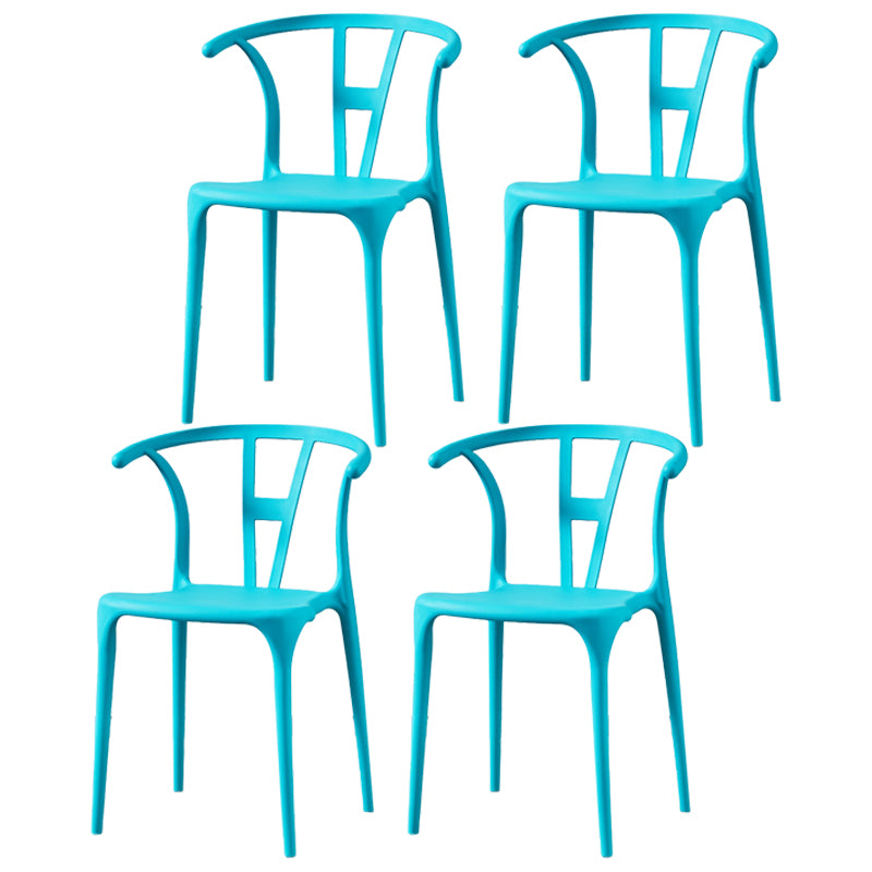 Chaise de salle à manger en plastique de style moderne, chaise d'appoint empilable sans accoudoirs pour la cuisine
