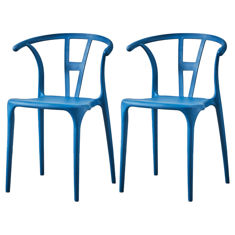 Chaise de salle à manger en plastique de style moderne, chaise d'appoint empilable sans accoudoirs pour la cuisine