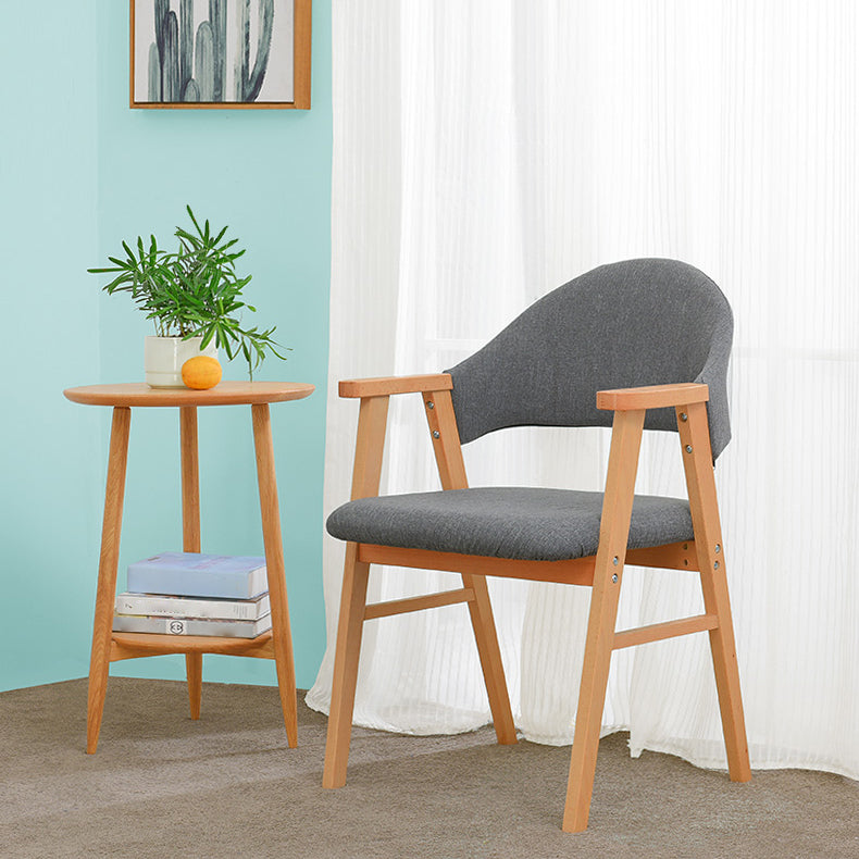 Chaise de salle à manger en bois de Style moderne, fauteuil latéral à dossier ouvert, pour cuisine