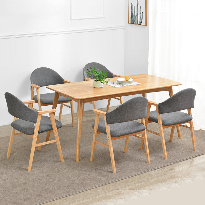 Silla de comedor de madera de estilo moderno con respaldo abierto, sillón lateral de comedor para cocina