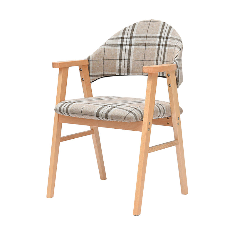 Chaise de salle à manger en bois de Style moderne, fauteuil latéral à dossier ouvert, pour cuisine