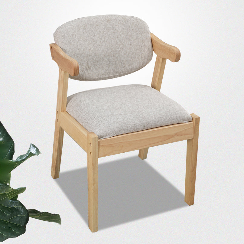 Chaise de salle à manger en bois de style moderne, fauteuil de salle à manger unique à dossier ouvert pour la cuisine