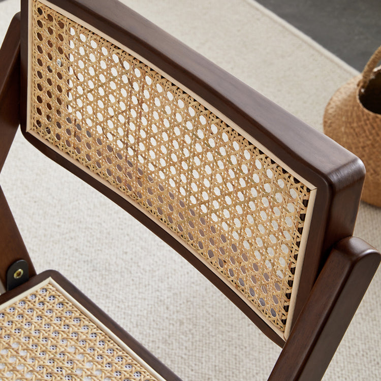 Ensemble de chaises en bois d'hévéa de style moderne, chaise de salle à manger simple avec dossier ouvert et cuisine