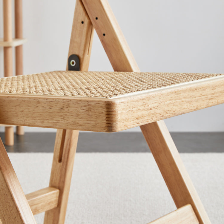 Ensemble de chaises en bois d'hévéa de style moderne, chaise de salle à manger simple avec dossier ouvert et cuisine