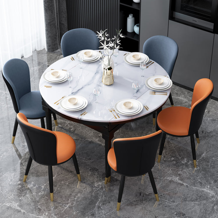 Chaise d'appoint scandinave en métal, chaise de salle à manger rembourrée à oreilles