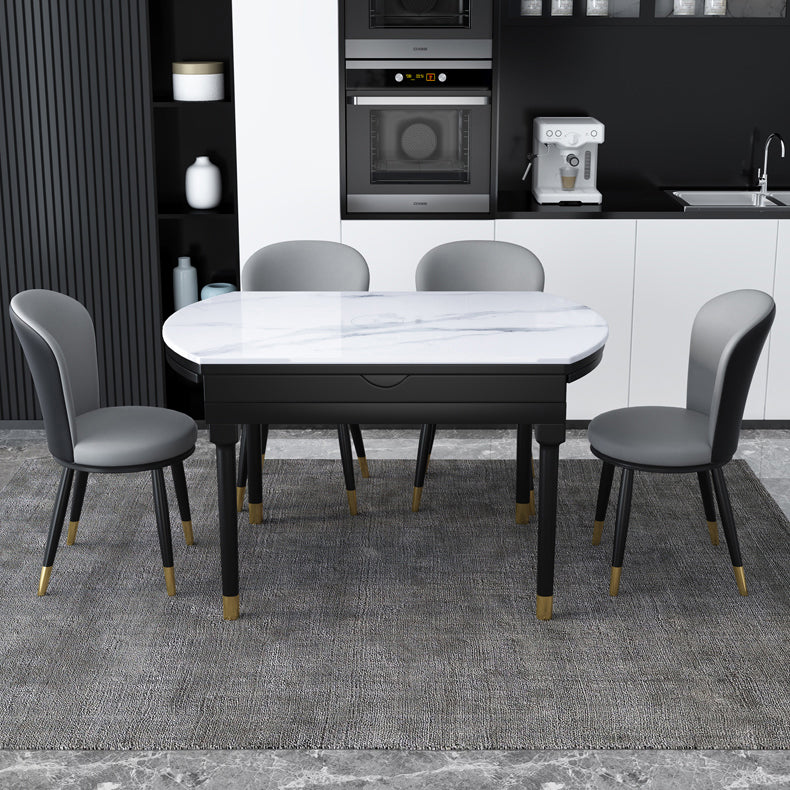 Chaise d'appoint scandinave en métal, chaise de salle à manger rembourrée à oreilles