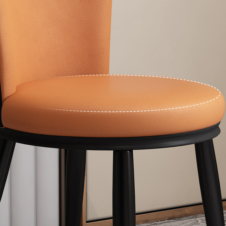Chaise d'appoint scandinave en métal, chaise de salle à manger rembourrée à oreilles