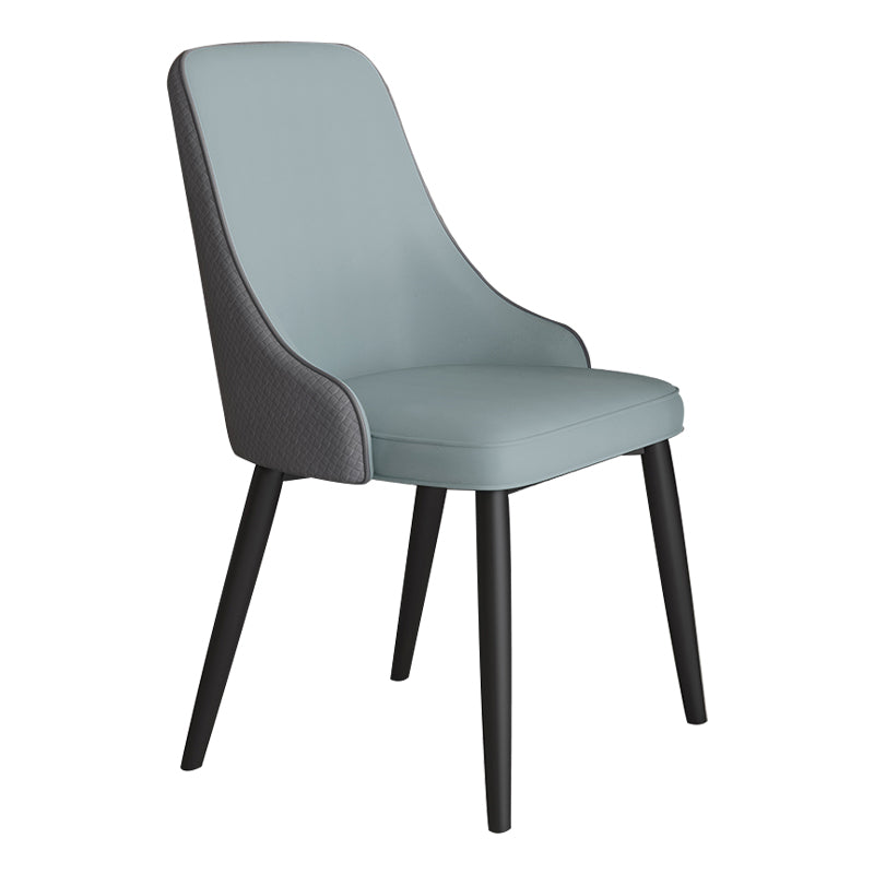 Chaise d'appoint scandinave en métal, chaise de salle à manger rembourrée à oreilles