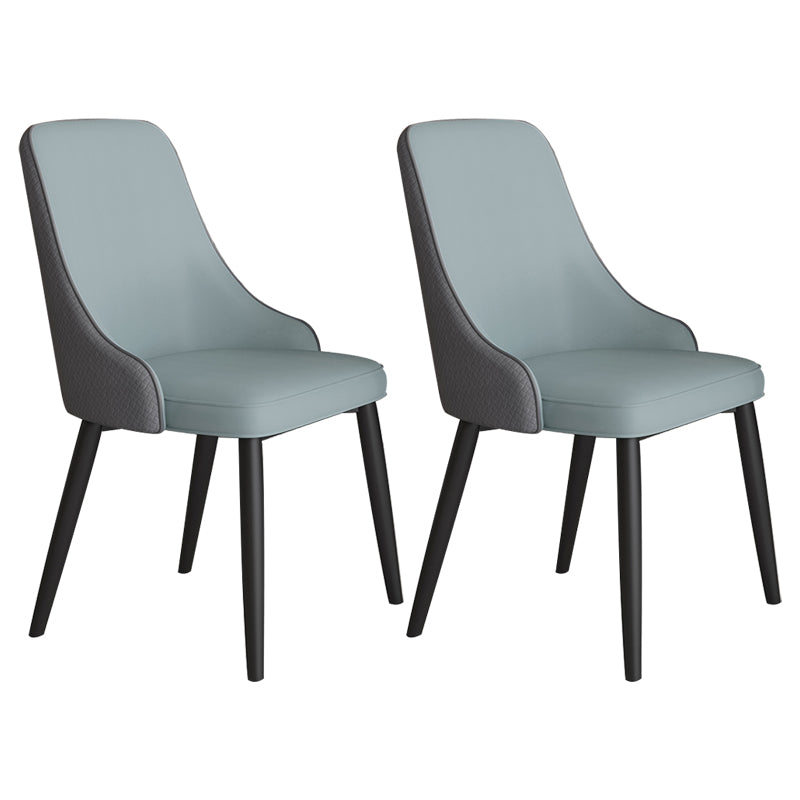 Chaise d'appoint scandinave en métal, chaise de salle à manger rembourrée à oreilles