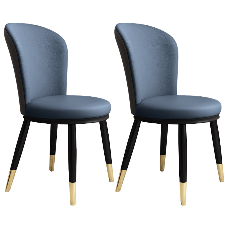 Chaise d'appoint scandinave en métal, chaise de salle à manger rembourrée à oreilles