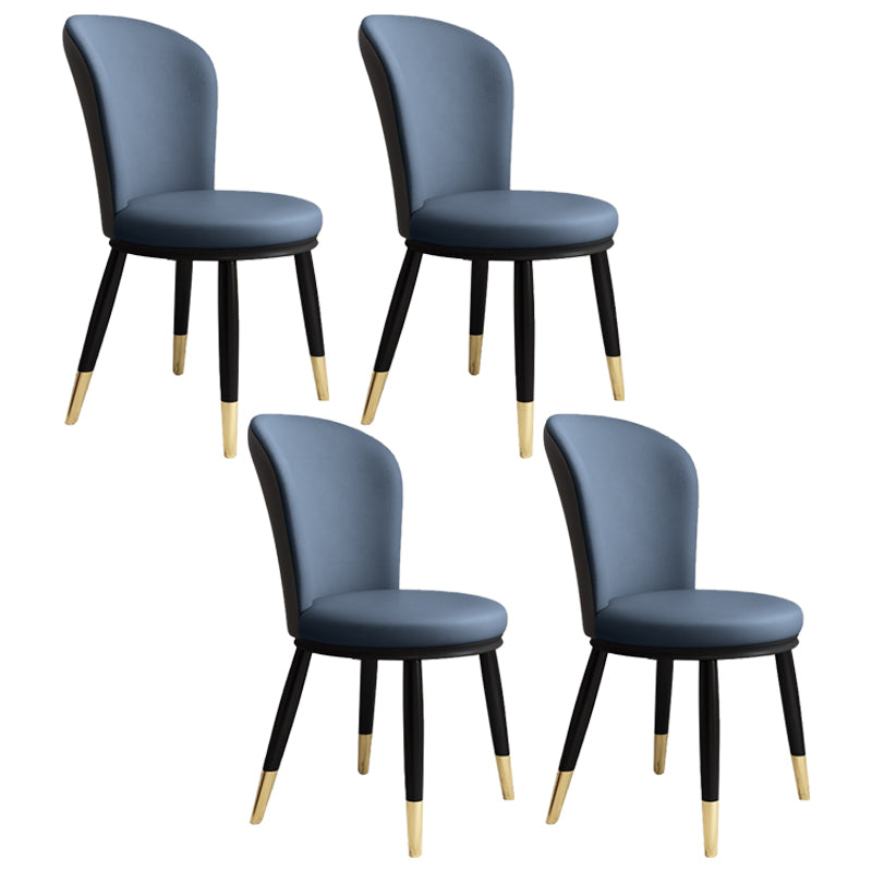 Chaise d'appoint scandinave en métal, chaise de salle à manger rembourrée à oreilles