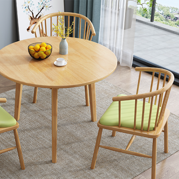 Eenvoud Ronde Eettafel Massief Houten Eetkamer Huismeubilair