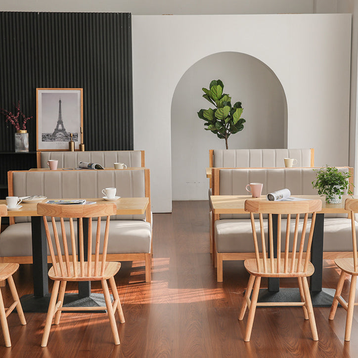 Moderner Holz- und Holzküche Tisch brauner Tisch mit schwarzem Rahmen für Esszimmer