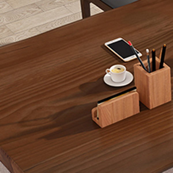 Mesa de comedor industrial de doble pedestal de rectángulo Mesa de madera de madera sólida