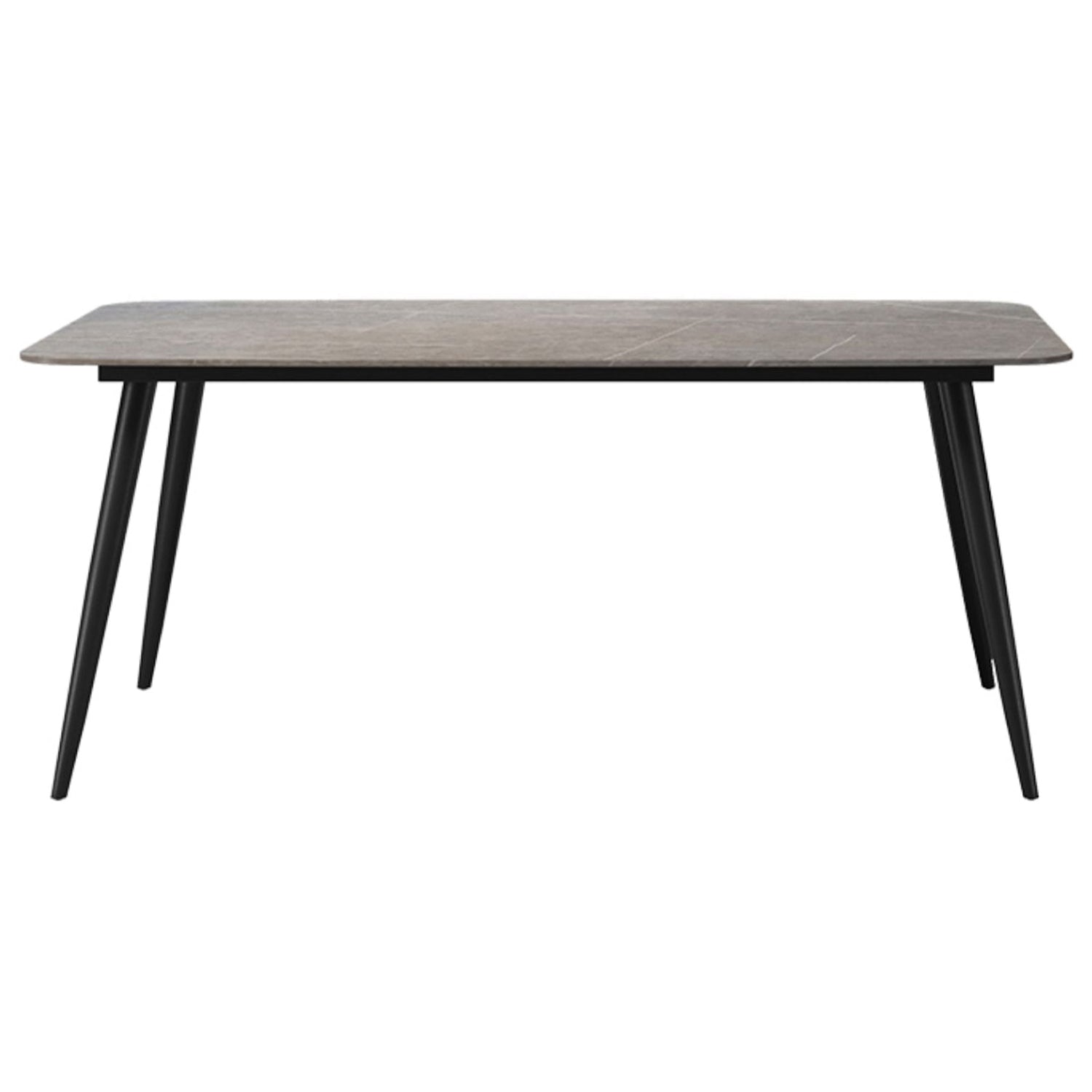 Simplicity Style Sintered Stone Dining Table 4 Legs Carbon Steel Base Rectangle Table for Home
